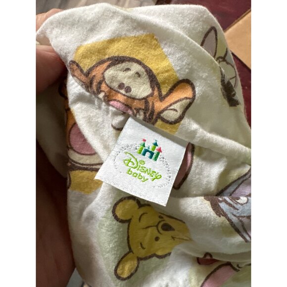 Disney Baby Winnie The Pooh and Friends Infant Crib Sheet 100% Cotton Made In Ch - Picture 2 of 6